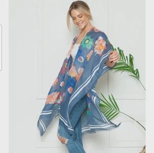 Woven Heart Floral Kimono